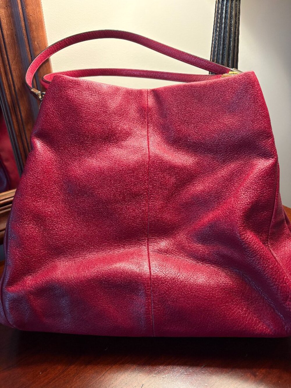 Pristine Coach Cherry Red Leather Shoulder Bag - Picture 2 of 10